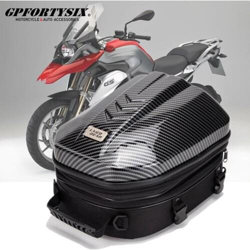 Waterproof Motorcycle Tail Bag Multifunctional Durable Hard Shell Rear Seat Bag Motorcycle Seat Bag High Capacity Rider Backpack
