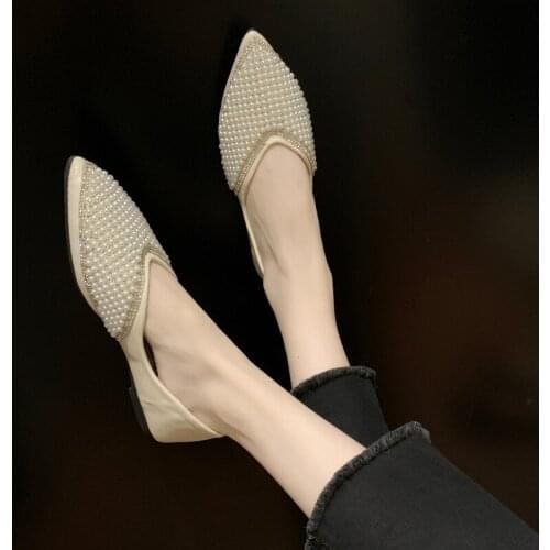 Plus Size Designer Crystal Woman Flat Shoes Elegant Comfortable Lady Fashion Rhinestone Women Shoes Tenis Feminino W33-20