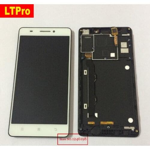 LTPro Black white LCD Display Touch Screen Digitizer Assembly With Frame For LENOVO K3 Note K50 K50-T K50T K50 K50a40 Phone Part