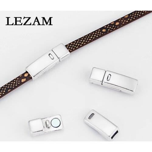 10 Sets Antique Strong Magnetic Clasps For 5mm Flat Leather Jewelry Accessories Findings