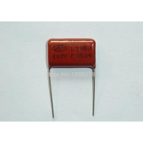 10pcs CBB capacitor 105 400V 105J 1uF 1000nF P20 CL21 Metallized Polypropylene Film Capacitor