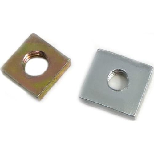 100pcs/lot Galvanized thin square nut quadrangle nuts block M2 M2.5 M3 M4 M5 M6