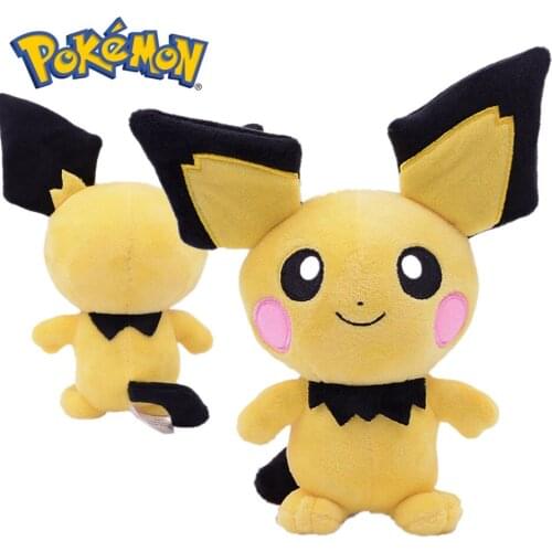 20CM Pokemon Kawaii Pichu Plush Dolls Cartoon Anime Cute Pokémon Pikachu Short Stuffed Model Doll Kids Girl Birthday Toys Gift