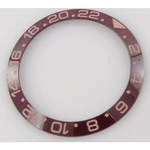 38mm Brown Bezel Ring Insert Ceramic Watch Bezel Fits for Automatic Watch