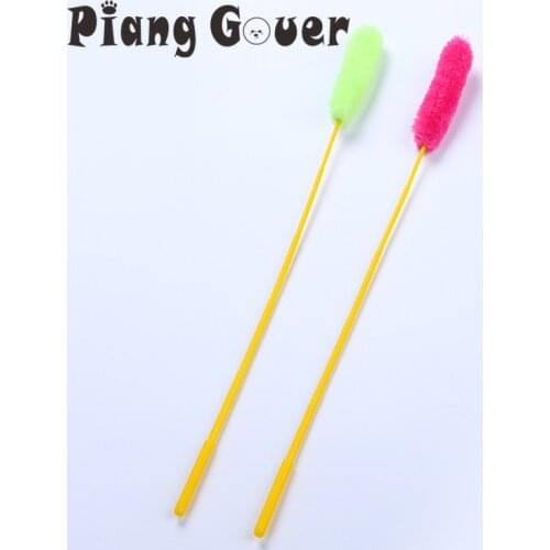 5Pcs/Lot Pet Toy Fuzzy Funny Cat Sticks Toys Cute Cat Teaser Short Style