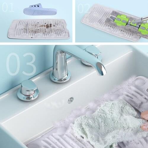 Household Foldable PVC Laundry Board Pad Portable Folding Washboard Multifunctional Hand Wash Clothes Accessories
