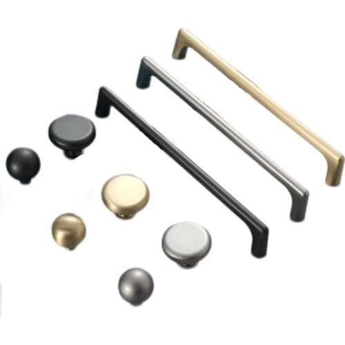 Long Handle Black Modern Cabinet Drawer Pull, European Shoe Cabinet Wardrobe Locker Bedroom Bedside Table Wine Cabinet Knob