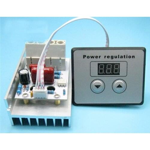 AC 220V 10000W SCR Digital Voltage Regulator Speed Control Dimmer Electric iron oven Thermostat 80A with Heat Sink