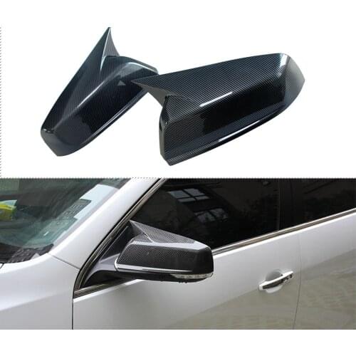 FOR Chevrolet Malibu 2011 SIDE DOOR REARVIEW MIRROR COVER Shell STICKER TRIM Car-styling ABS Carbon Print Auto Parts