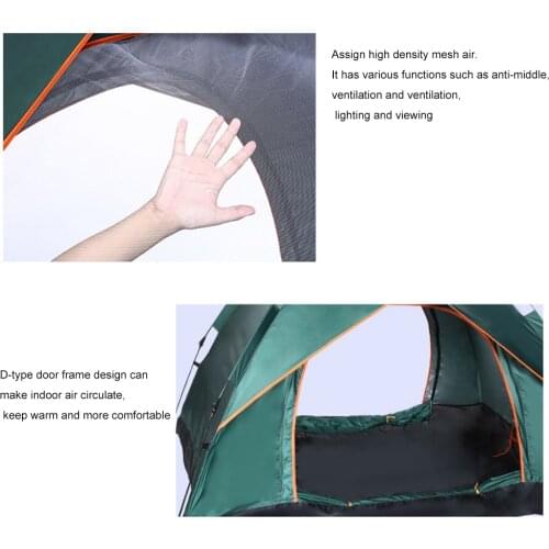Double Layer Camping Pop UpTent Waterproof Lightweight Easy Setup Tent For Outdoor Hiking Climbing Travel