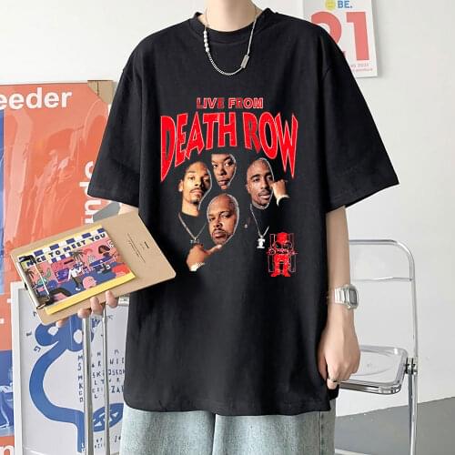 Death Row Records Inspire Fashion T Shirt Mens T-shirts Graphic Tee Shirt Short Sleeves Clothes Oversized Unisex T-shirt