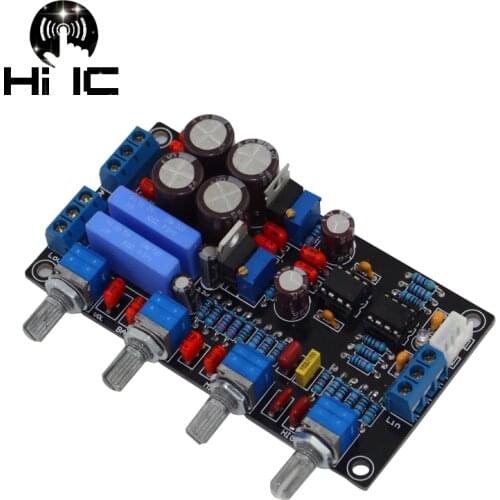HIFI Enthusiast NE5532 Tone Board Audio Preamp Amplifier Treble Bass Adjustment OP-AMP Preamplifier Volume EQ Control