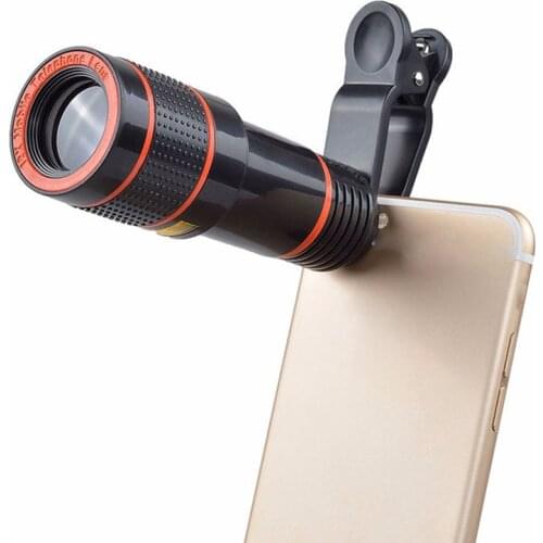 Clip-on 12x Optical Zoom HD Telescope Camera Lens For Universal Mobile Phone