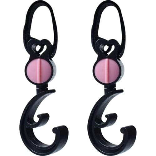 2pcs/set Baby Hanger Bag Stroller Hooks Pram Rotate 360 Cart Hook Baby Carriage Hook Stroller Accessories Velcrohook For Baby