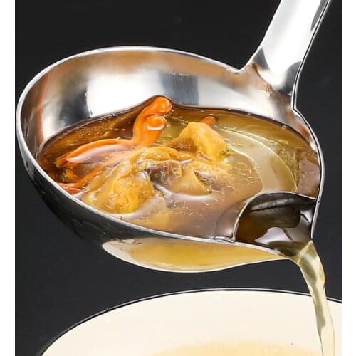 Long Handle Oil Soup Separating Spoon Kitchen Gadgets 304 Stainless Steel Colander Home Kitchenware Multifunctional Soup Spoon