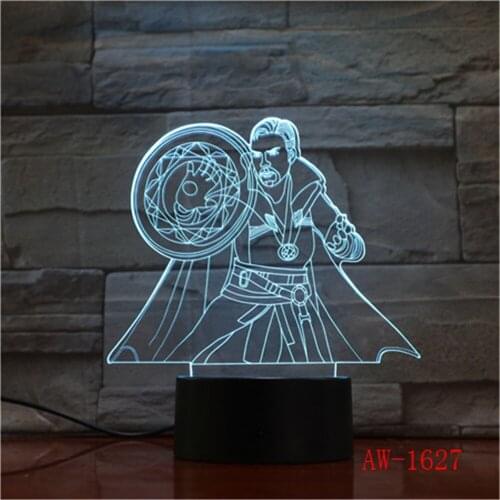 Medivh 3D Optical Illusion WOW 7 Color Change LED Table Desk Lamp Bulbing Night Light New Year Dropshipping Gift AW-1627