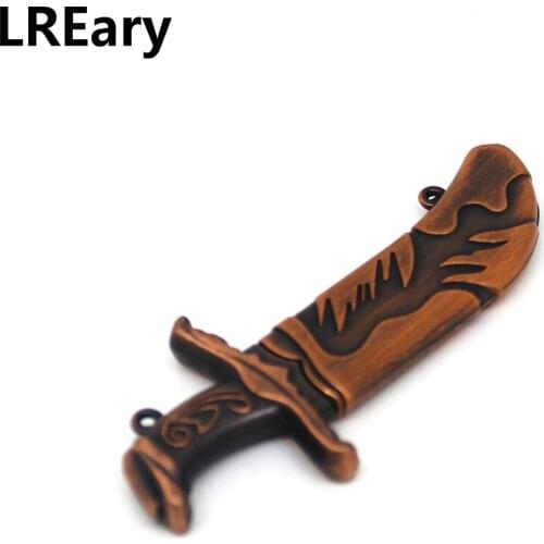 Mongolia Knife Model Pen Drive 32GB 16GB 8GB 4GB Metal Dagger USB 2.0 Flash Drive 128GB Pendrive U Disk Cle 64GB Memoria Stick