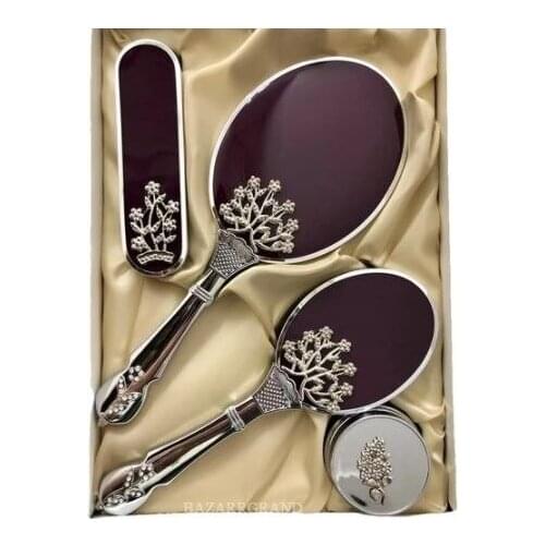 YOUR COMB SET WITH QUALITY COLOR TO ADD CHICITY TO YOUR STYLE Lovela Tree of Life Mirror Comb Set