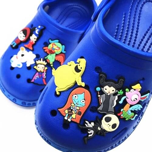 Wholesale 50pcs Cartoon Animal Ghost Witch Shoes Decoration Accessories PVC Shoe Charms Fit Girl & Boy Kids X-mas Gift