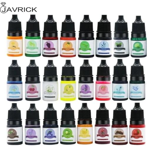 24 Colors Epoxy Resin Pigment Transparent Non-Toxic UV Epoxy Resin Dye Liquid for UV Resin Coloring Resin Jewelry Making