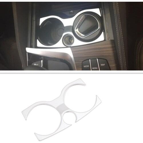 ABS Plastic Car Interior Center Control Water Cup Holder Decorative Cover Trim Accessiores Fit For BMW 5 Series G30 2017-2018