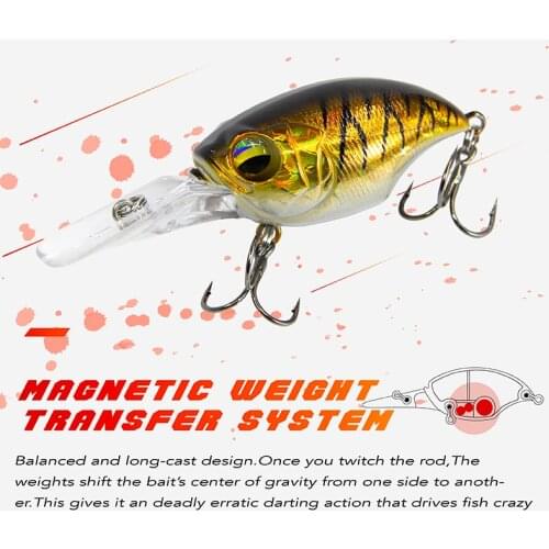 Banshee 11g 47mm Black Minnow Wobblers Pike Fishing Lure Artificial Bait Hard Swimbait Crankbait Fsihing Tackle bait Long Tongue