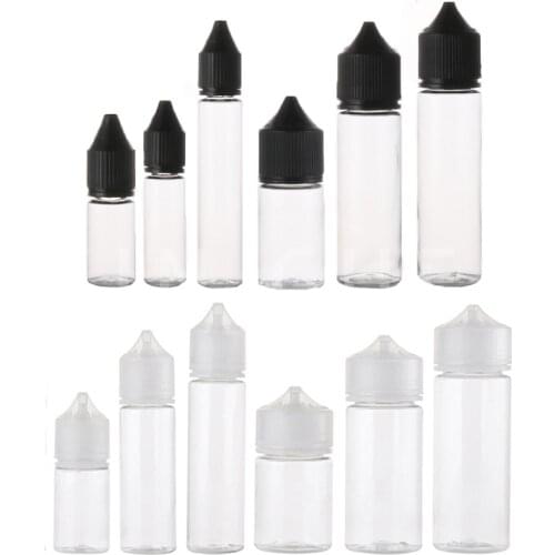 30 Pcs E-Liquid Juice Dropper Bottle Empty Plastic PET Vape Bottle DIY Eliquid Oil Pen Container 10ml/15ml/30ml/60ml/100ml/120ml