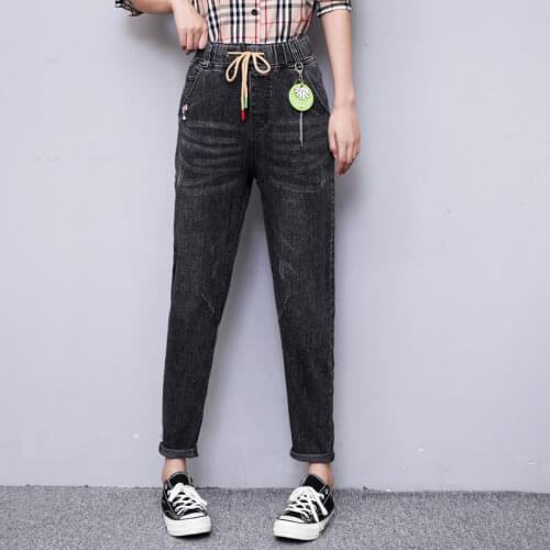 Py2271 2020 spring summer autumn new women fashion casual Denim Pants woman female OL baggy jeans women womens distressed jeans
