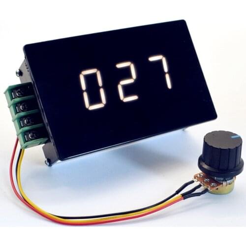 Taidacent 12V PWM Controller Speed Percentage Indicator Digital LED RPM Meter for DC Motor 30A RPM Digital Tachometer Display