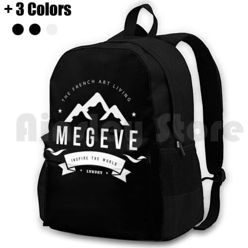 Megeve Outdoor Hiking Backpack Waterproof Camping Travel Skiing Text French Cross Country France Ideas For Lifestyle Ski Resort