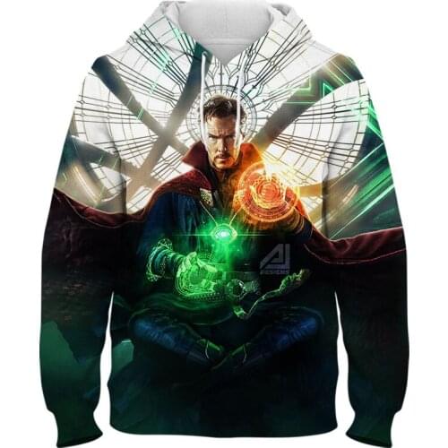 Fashion Streetwear Avengers Doctor Strange Men Women Hoodies Printed 3D Boy Girl Kids Sweatshirts Pullover Long Sleeve Casual