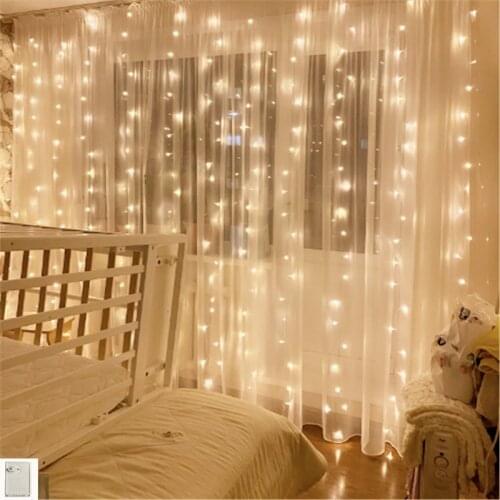 Memory control 3x2M 180leds Fairy icicle Garland LED Curtain string light for Christmas Party Wedding Garden Home Decoration