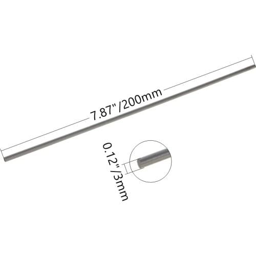 Utoolmart 1~20pcs High Speed Steel Round Shaft Rods Dia 2/ 2.5/3/ 3.5/4mm x200mm Length HSS Lathe Rods Machine Tools