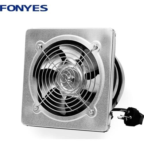 Stainless steel panel exhaust fan industry Exhaust fan high speed kitchen Smoke wall Ventilation fan 6 inch