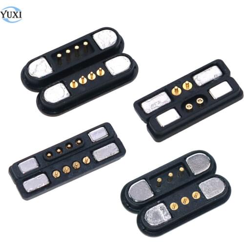 YuXi 1 Pair Magnetic Connector 2 3 4 Pole Pogopin Male Female 2.2 MM Grid THT 3A Spring Loaded Pogo Pin Waterproof Pad