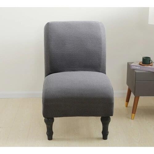 Winter Solid Color Stretch Sofa Slipcover Chair Cover Without Armrests Seat Slipcovers Dust-proof Furniture Protector for Home