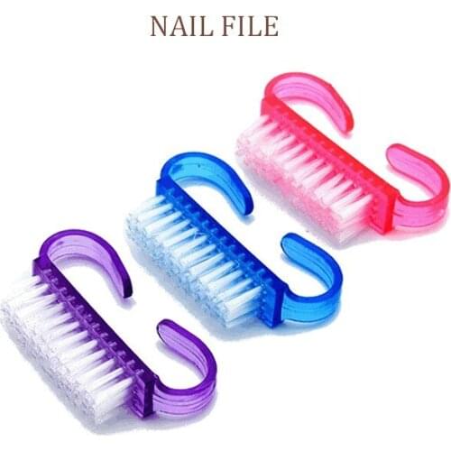 10 Pcs Plastic Manicure Pedicure 3 Color Brush Nail Art Cleaning Tools Soft Remove Dust Cleaning Makeup Nail Brushes Care