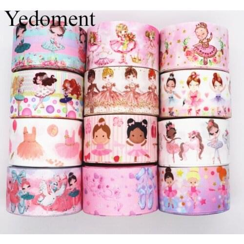 10 Yards 1.5'' 38MM Girls Printed Grosgrain Ribbons For Hair Bows DIY Handmade Materials Y19100901