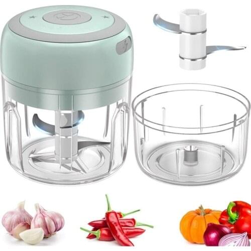 100/250ml Mini USB Wireless Electric Garlic Masher Press Mincer Vegetable Chili Meat Grinder Food Chopper Kitchen Tools