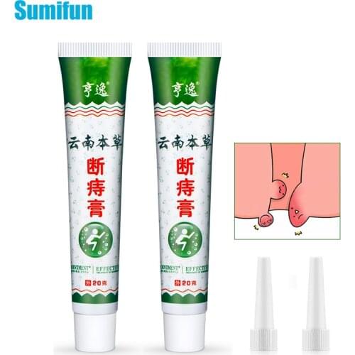 2Pcs Chinese Herbs Hemorrhoids Treatment Ointment Internal and External Anal Fissure Cream Pain Reliving Chinese Medical Plaster