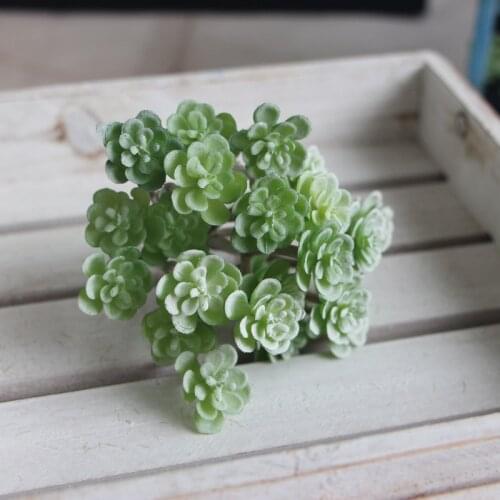 24 heads Artificial Succulent Grass Plant Fake Landscape Land Lotus Rare Plants Flower Garden Decor Wedding Decoration