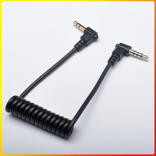 3.5mm TRS to TRRS Patch Cable 3.5 Line to Mic DSLR Cable SC7 SC2 for Camera Smartphone Cell Mobile Phone Shotgun Microphone