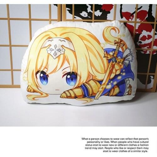 Anime sword art online plush pillow toy short plush SAO Kirito Alice stuffed cute doll double sided pillowcase toy gift
