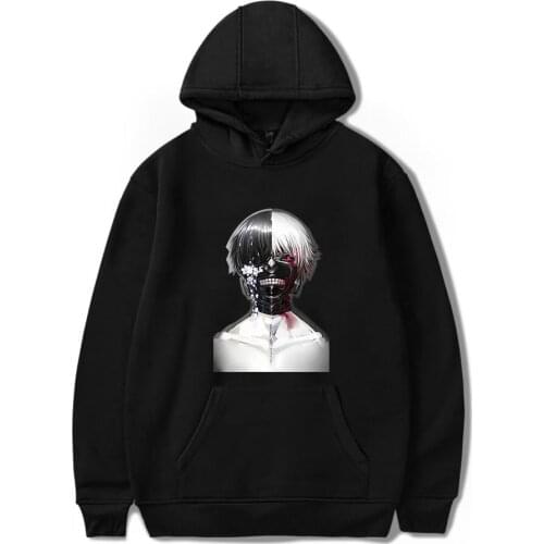 Anime Tokyo Ghoul Ken fleece Hoodie Harajuku cap hooded Sweatshirt men women streetwear Hoodies and Sweatshirts plus size top