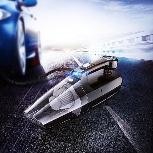 Home Charging Car Air Compressor 12 V120w Cigarette Type Digital Display Handheld Wireless Vacuum Cleaner