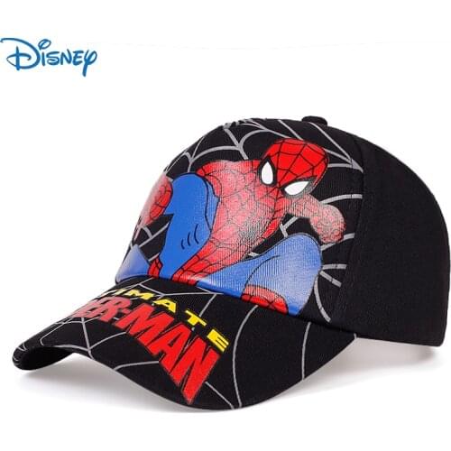 Disney Marvel Hat Baseball Cap Children Hat Superhero Spider Man Letter Embroidery Quick Dry Adjustable Baby Boys Girls Hat