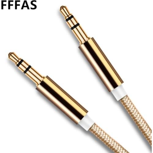 CatXaa 1m Nylon 3.5mm Aux Cable Standard Wire Car Audio Cable for Apple Iphone 5 5s 6s Plus Xiaomi Laptop PC Tablet 3.5 Earphone