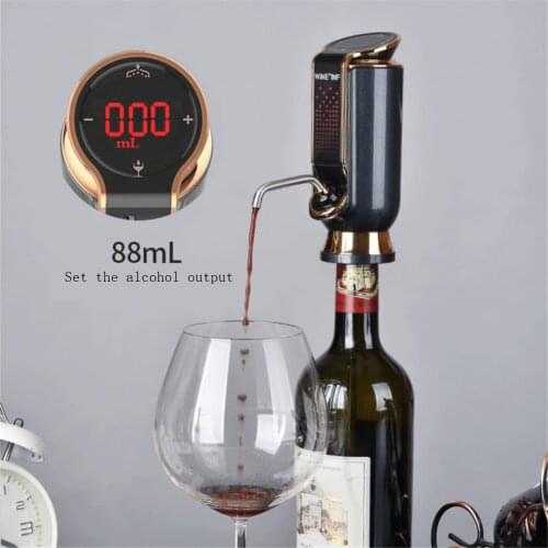 Electric Red Wine Decanter Vacuum Fresh-keeping Wine for 10 days Automatic Quick Wine Aerator Adjustable Wine output USB Charge
