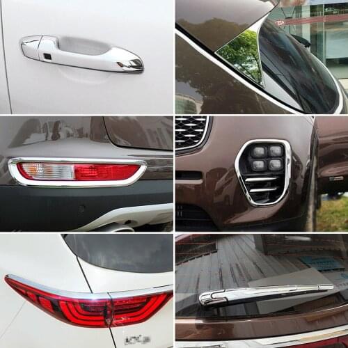For Kia Sportage QL 2015-2019 Chrome Exterior Moulding Garnish Decoration Protection Sticker Exterior Parts Chromium Styling
