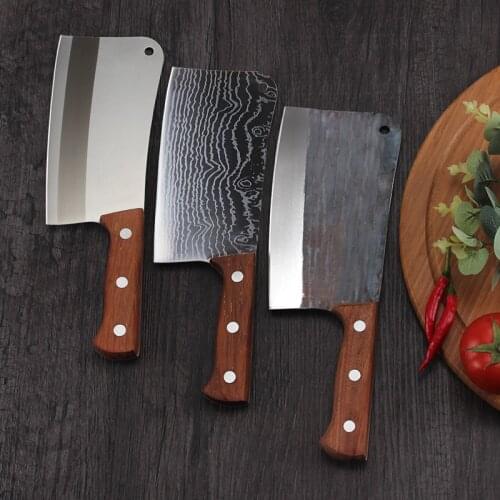 Chinese Chopping Knives Big Bone Cutter Kitchen Knife High Hardeness Stainless Kitchen Knives Forged Chopping Knife Chef Tool